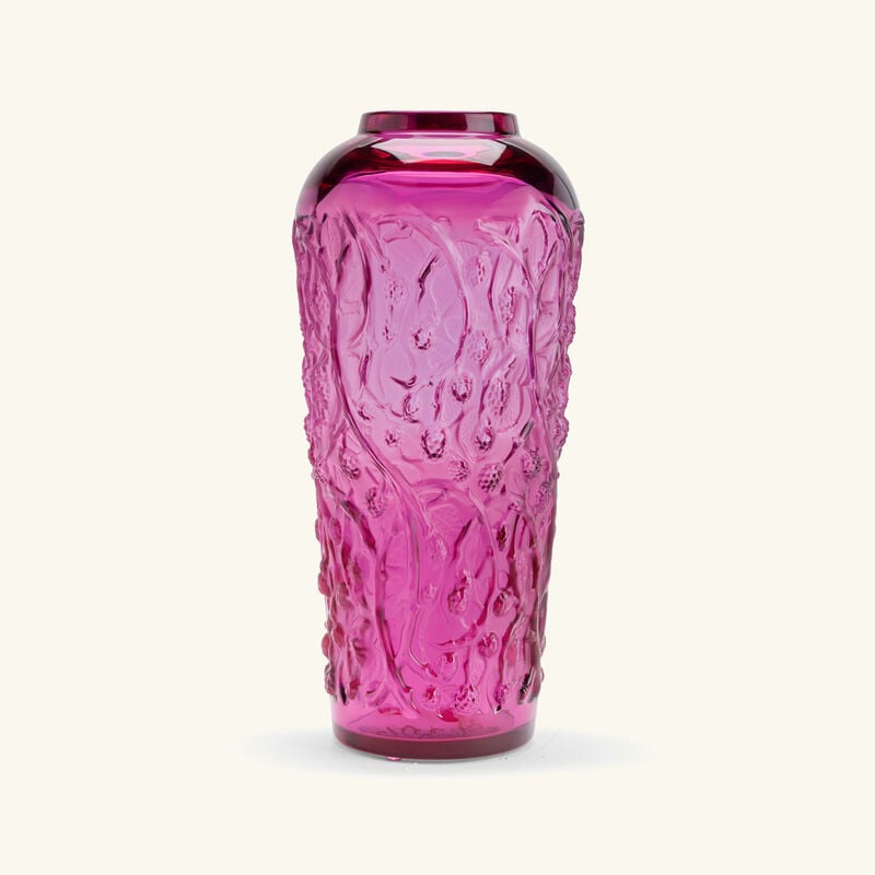 Mures Vase Large Pink lalique mures vase large pink