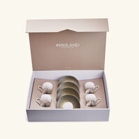 haviland souffle d or dessert plate round gold set of 4