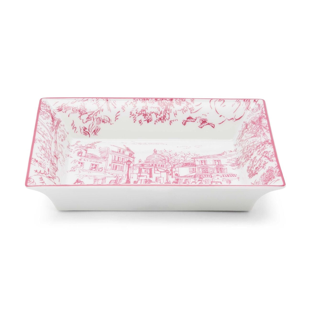 Tout Paris Ashtray Rectangular Pink bernardaud tout paris ashtray rectangular pink