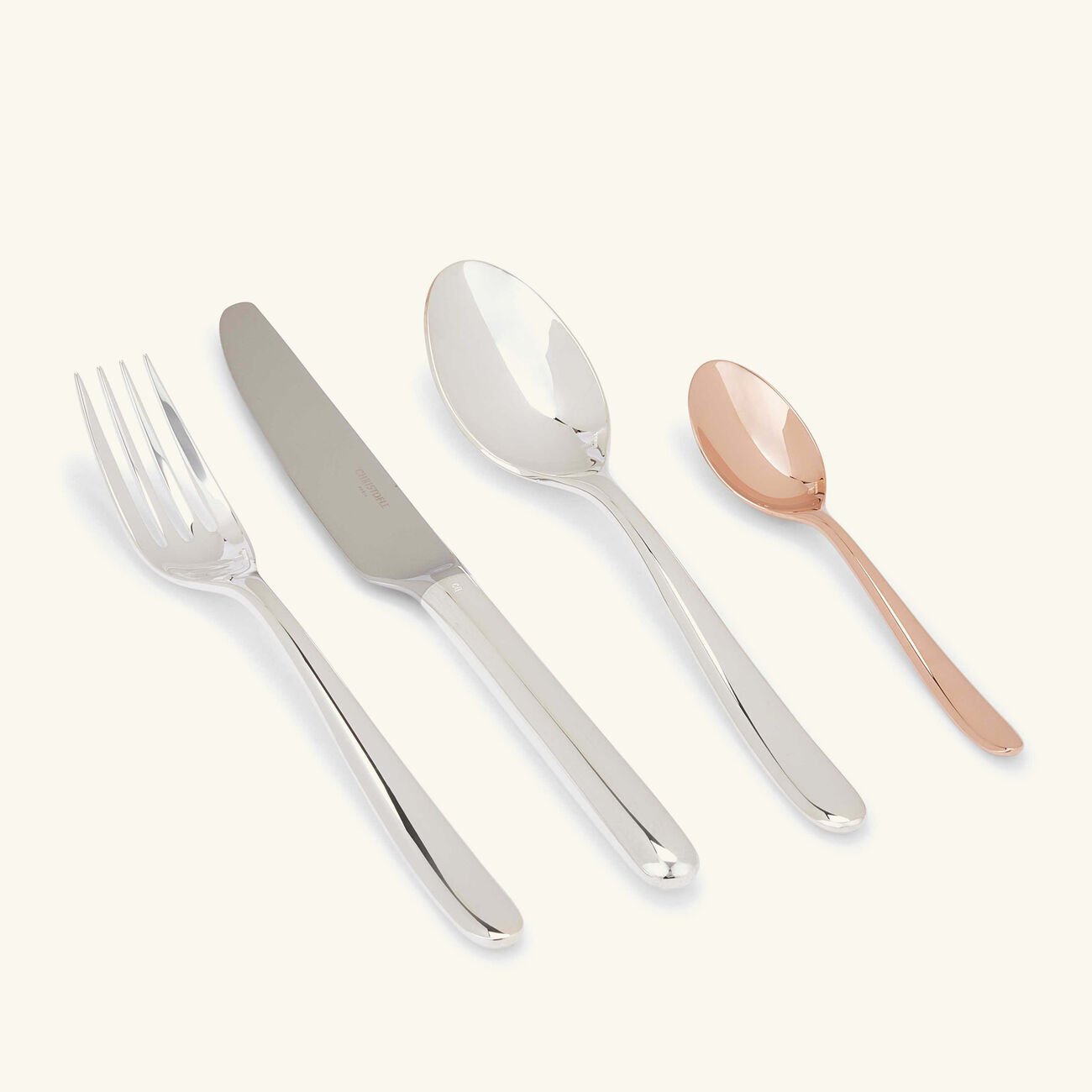 كريستوفل طقم الفضيات مود مؤلف من 24 قطعة باللون الوردي