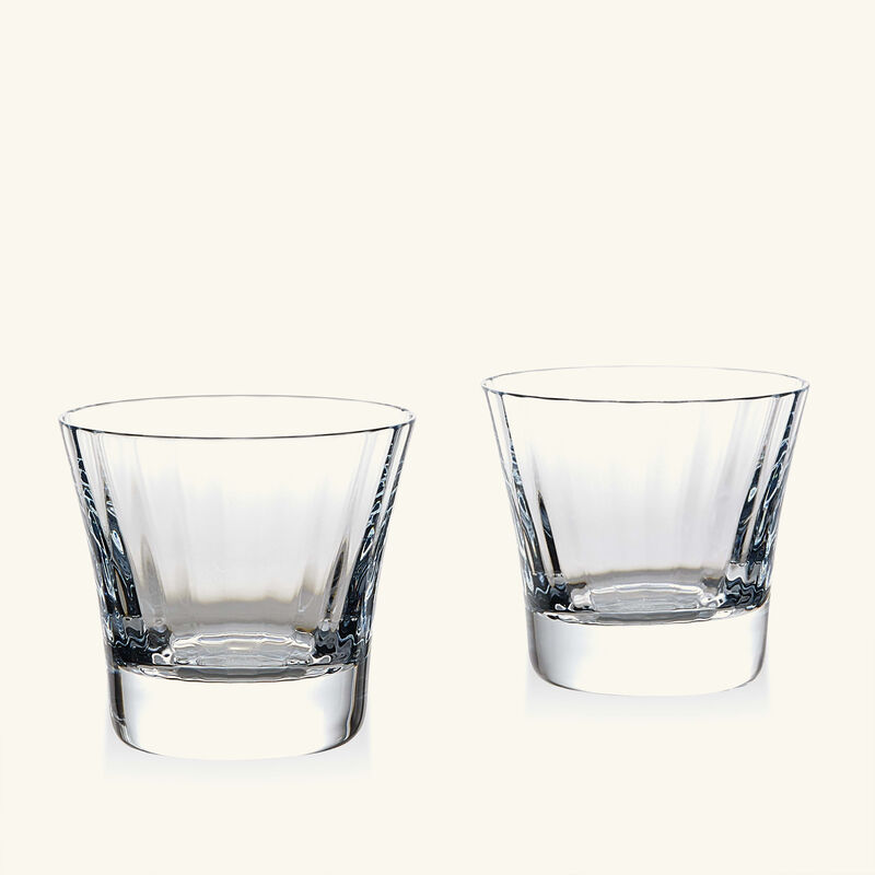 baccarat mille nuits drinking glass clear set of 2