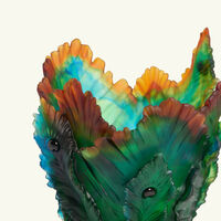 Fleur de Paon Vase Extra Large Green daum fleur de paon vase extra large green