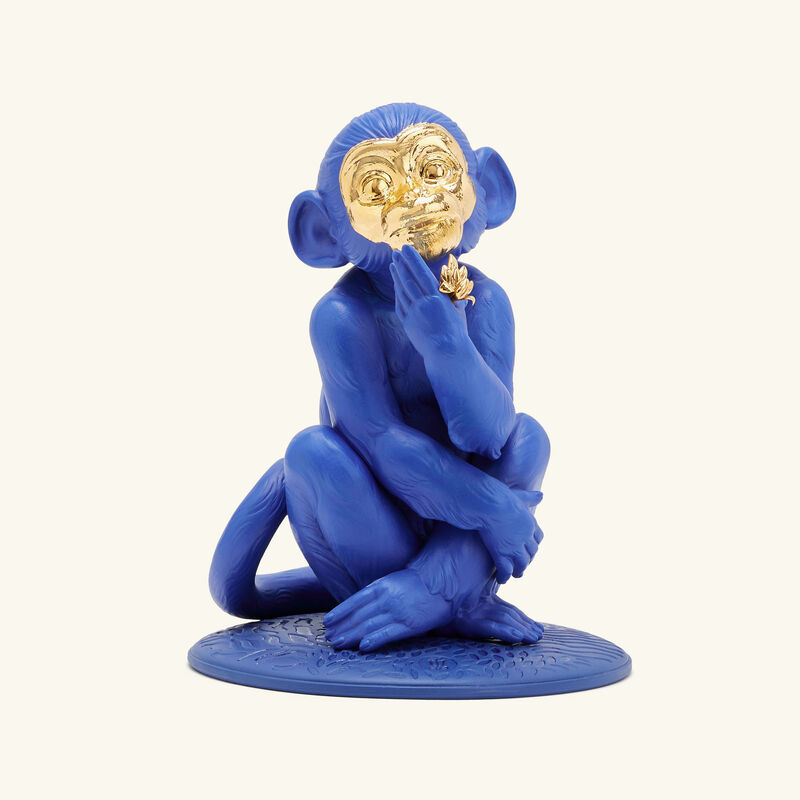 Little Monkey Sculpture Small Blue lladro little monkey sculpture small blue