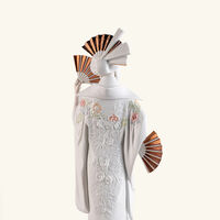 lladro japanese dancer sculpture large white