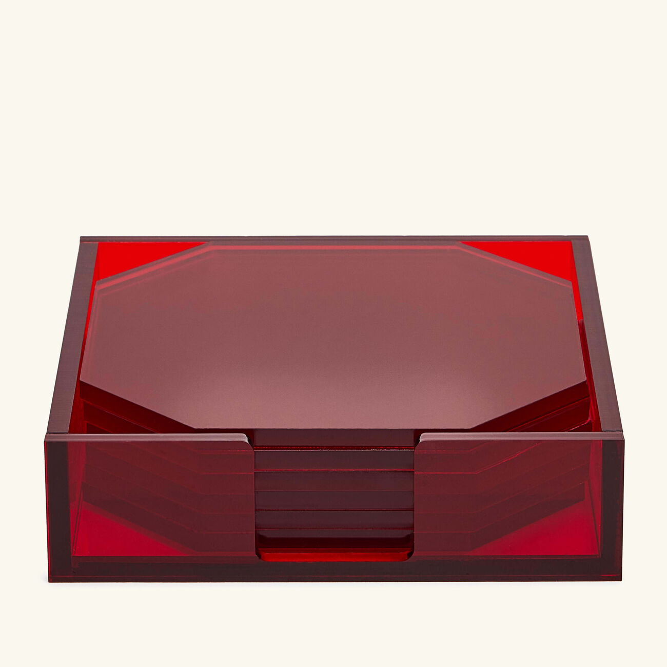 Rouge 540 Coaster Red Set Of 6 kim seybert rouge 540 coaster red set of 6