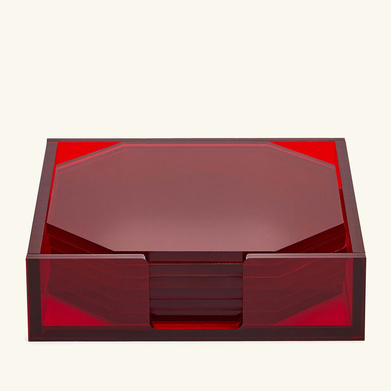 Rouge 540 Coaster Red Set Of 6 kim seybert rouge 540 coaster red set of 6