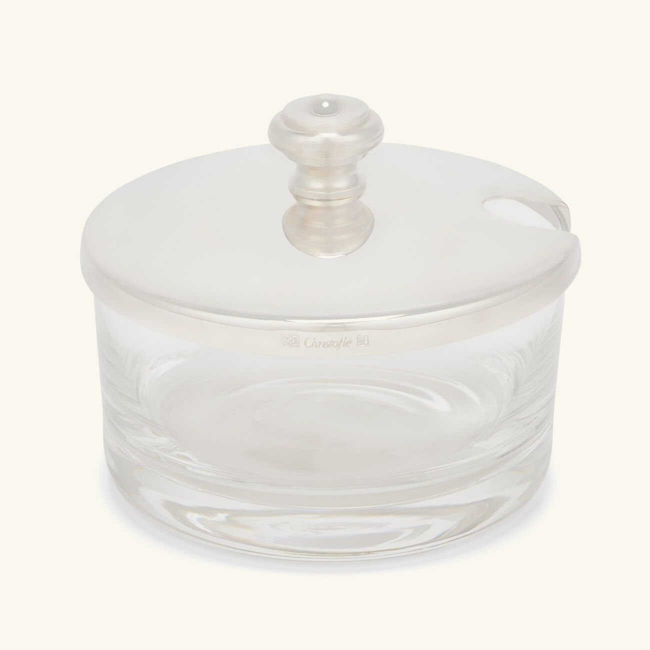 كريستوفل طبق الضيافة آلبي باللون الفضي 7 سم