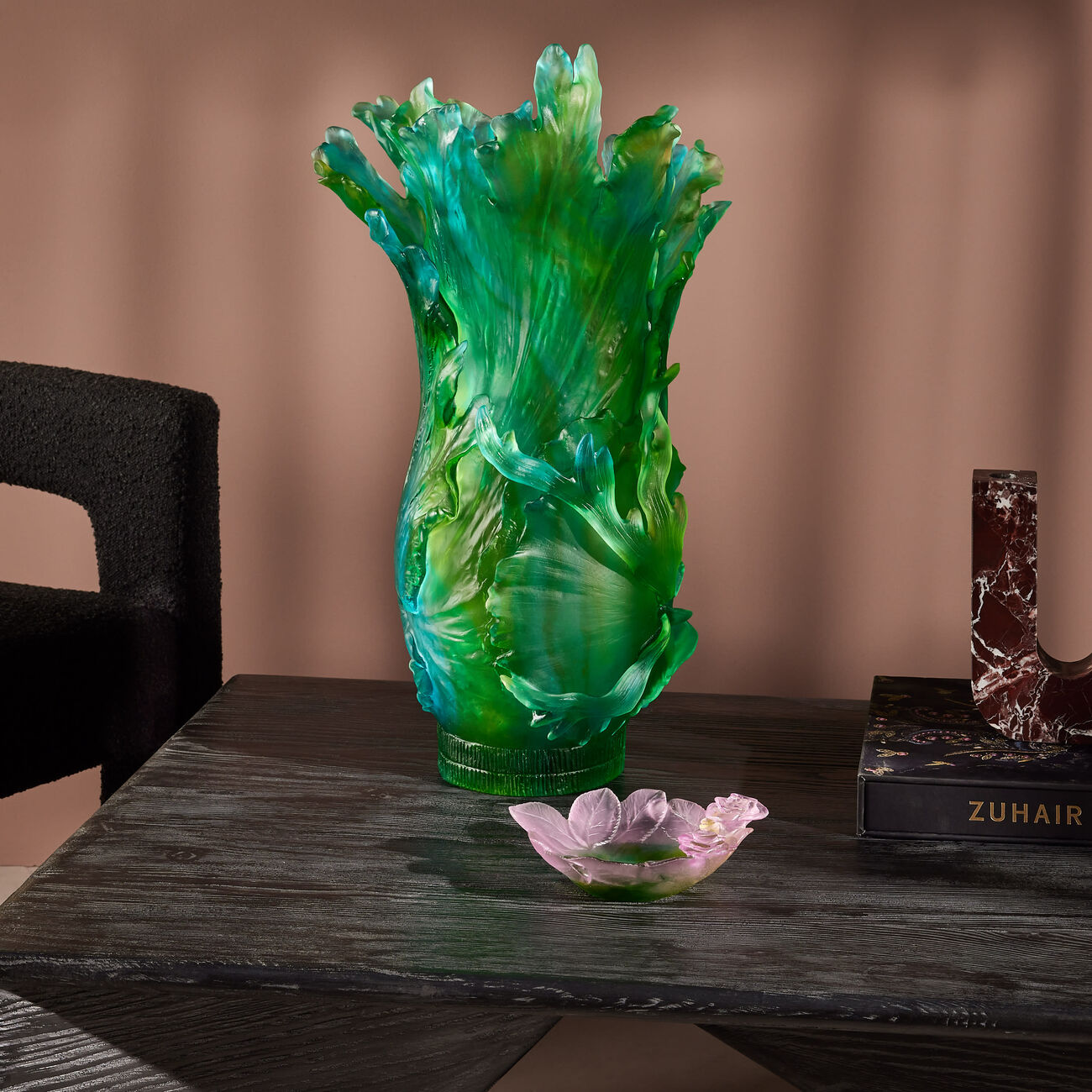 daum rose centerpiece pink