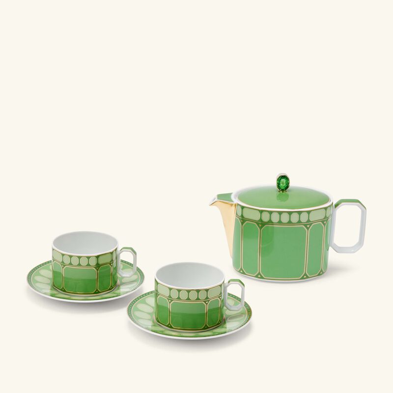 روزنتال مجموعة سيغنوم فيرن للشاي من 5 قطع باللون الأخضر