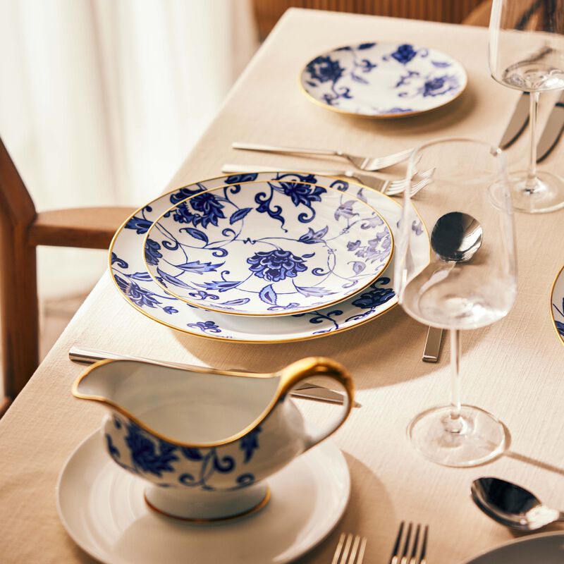 bernardaud prince bleu salad plate round blue 21cm