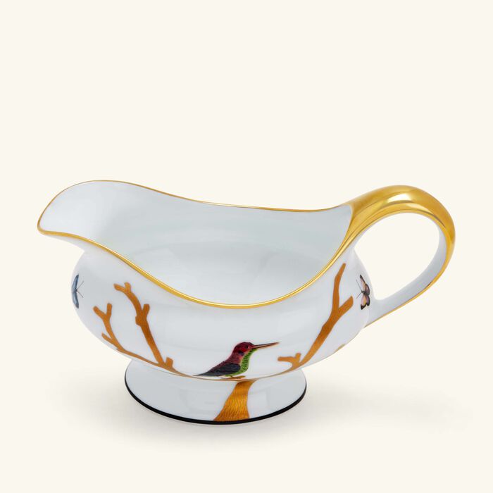 Aux Oiseaux Gravy Boat Gold bernardaud aux oiseaux gravy boat gold