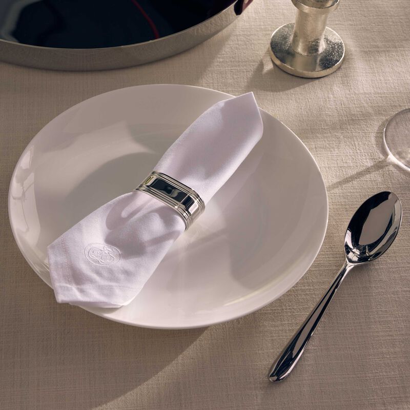 كريستوفل حلقة المناديل أوبن ماري روز باللون الفضي