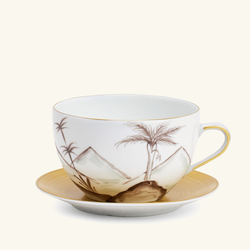 marie daage bamboo colonies coffee cup   saucer pink