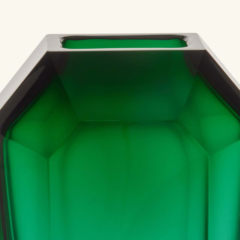 baccarat octogone bud vase small green