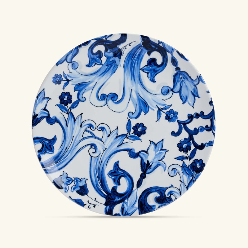 Blu Mediterraneo Fiore Piccolo Charger Plate Blue Round 31cm dolce gabbana casa blu mediterraneo fiore piccolo charger plate blue round 31cm
