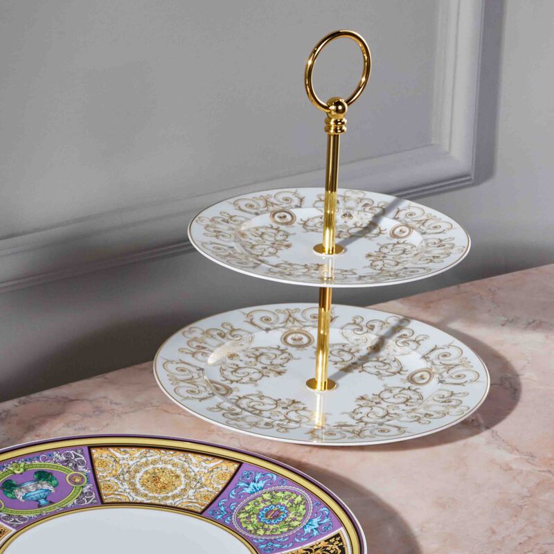 فيرساتشي قاعدة الكيك ميدوزا جالا من طبقتين بيضاء