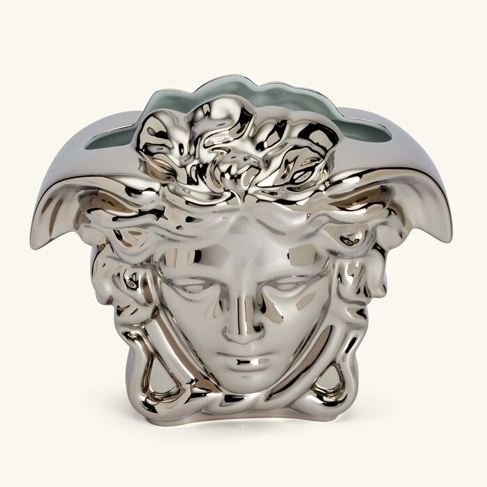 versace medusa grande vase medium silver