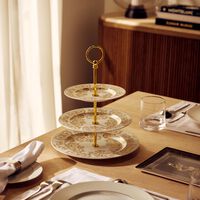 versace medusa gala etagere 3 tier cake stand white