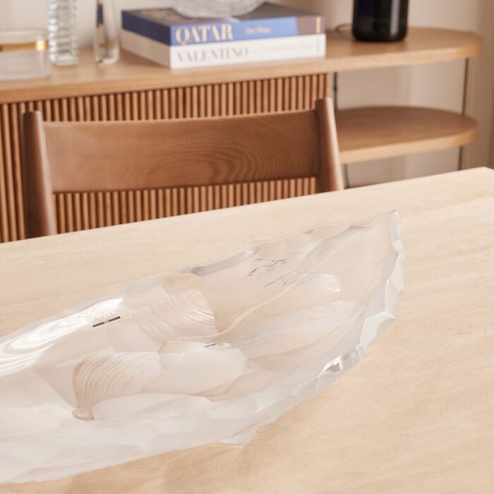 lalique terramineral silex centerpiece large clear