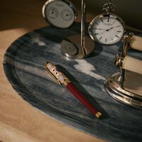 st dupont alhambra medium eternity ballpoint pen red