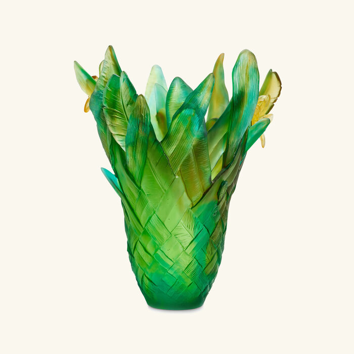 daum magnum tressage vase large green