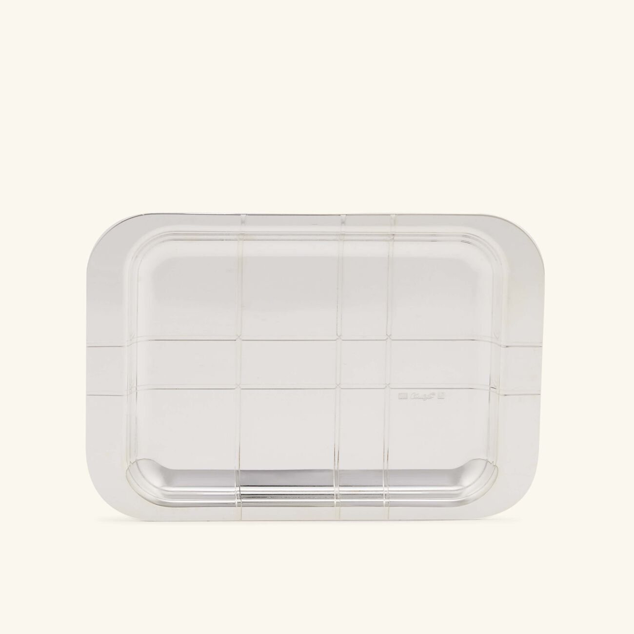 كريستوفل صينية جرافيك مستطيلة صغيرة جدًا مطلية بالفضة