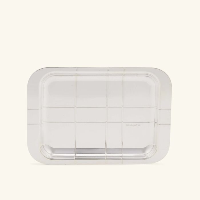 christofle graphik serving tray rectangular small silver plated