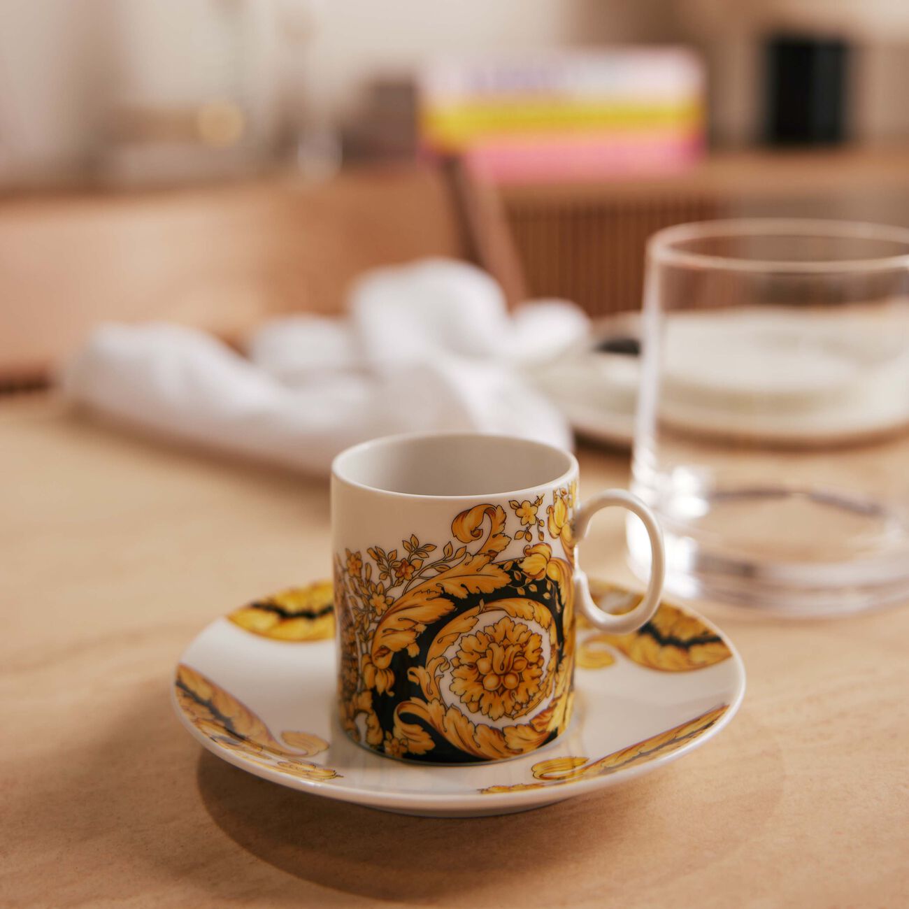 versace barocco 92 espresso cup   saucer