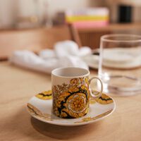 versace barocco 92 espresso cup   saucer