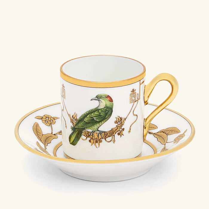 ginori 1735 voli re coucou coffee cup gold