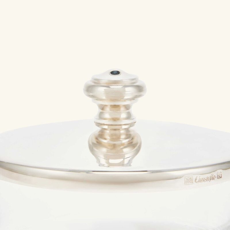 كريستوفل طبق الضيافة آلبي باللون الفضي 7 سم