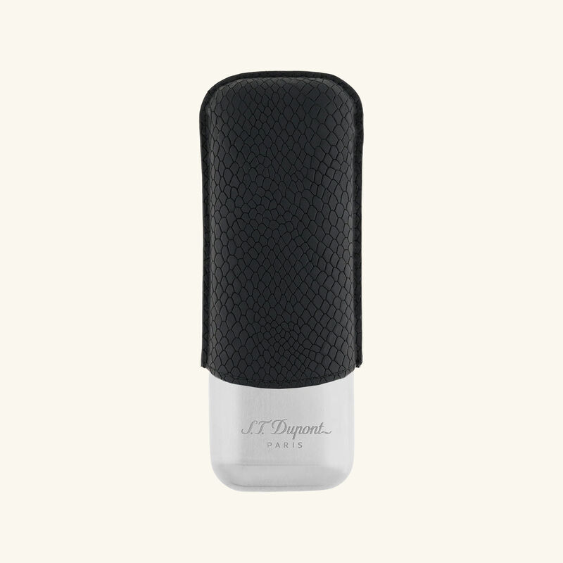 Dragon Double Cigar Case Black st dupont dragon double cigar case black