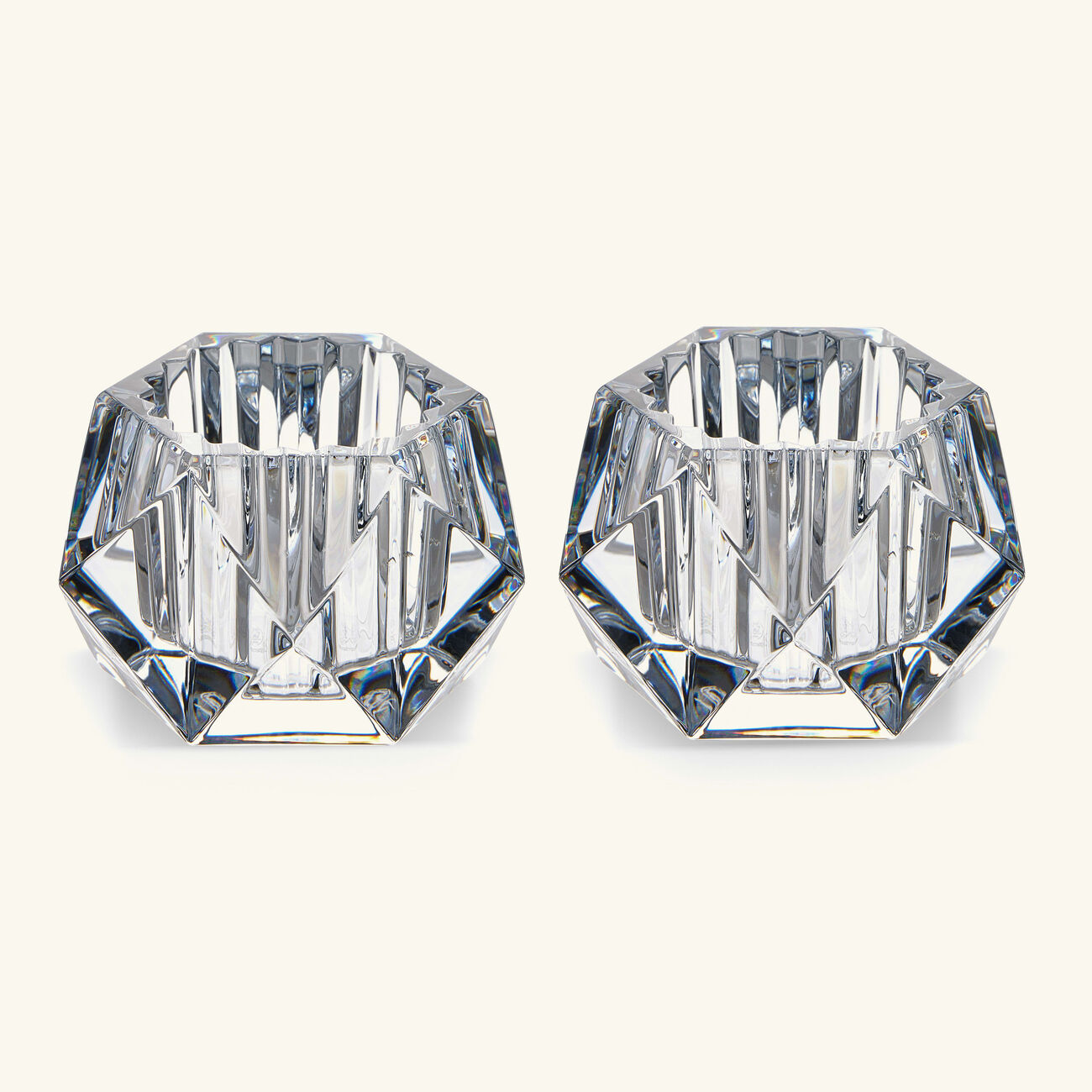 باكارا طقم لوكسور مؤلف من كوبين للشموع باللون الشفاف