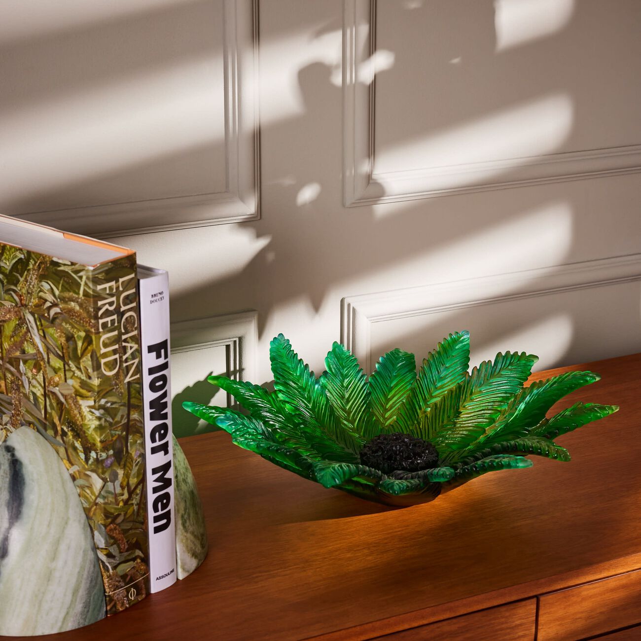 daum palm beach centerpiece green