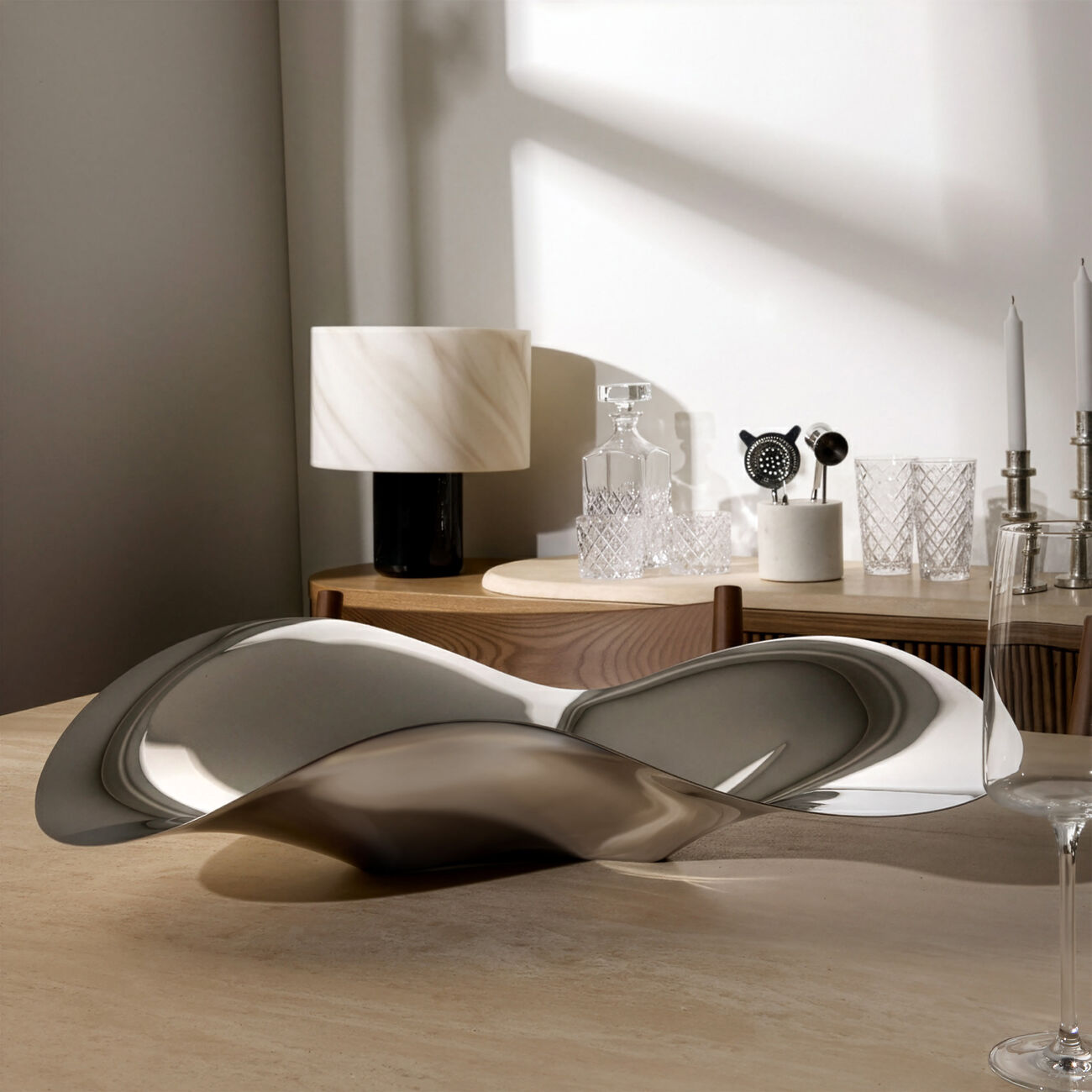 georg jensen indulgence serving tray clear