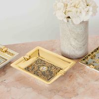 versace barocco mosaic ashtray rectangular small gold
