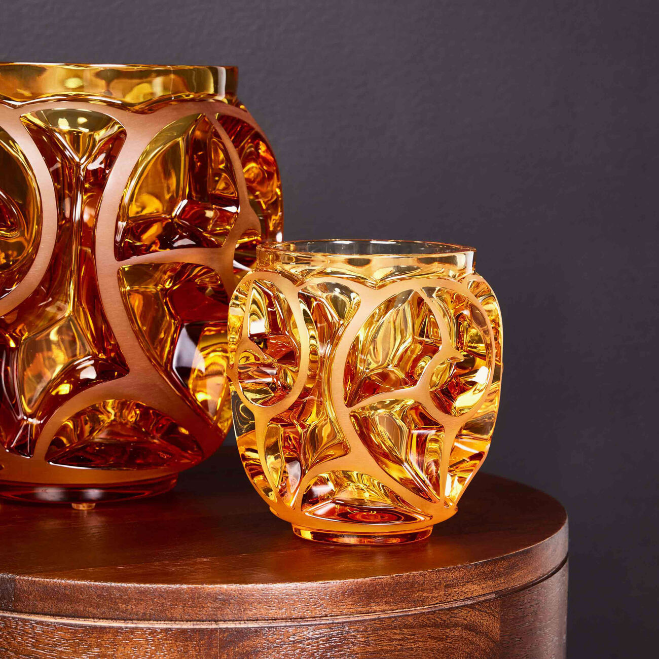 Tourbillons Vase Mini Yellow lalique tourbillons vase mini yellow