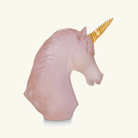 دوم منحوتة يونيكورن متوسطة الحجم وردية بإصدار محدود