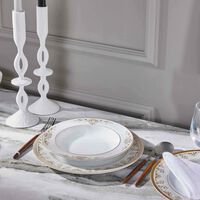 versace medusa gala dinner plate round white 22cm