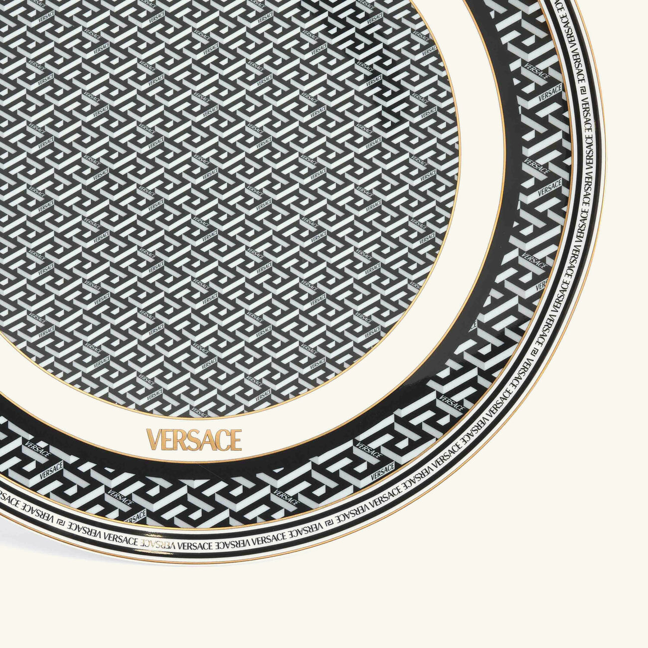 versace la greca signature charger plate round 33cm