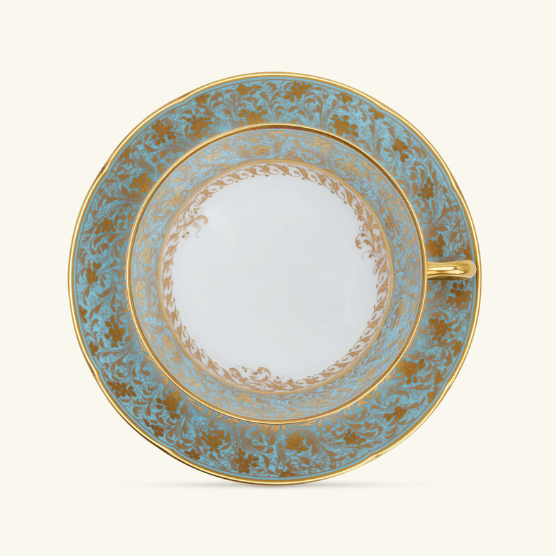 Eden Turquoise Tea Cup & Saucer Blue bernardaud eden turquoise tea cup saucer blue