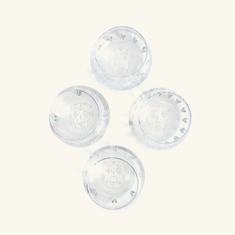 baccarat faunacrystopolis drinking glass clear set of 4