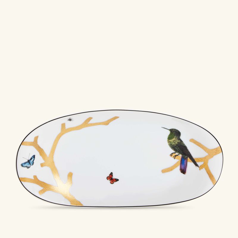 برناردو طبق التقديم أو زوازو بيضاوي باللون الذهبي 21 سم