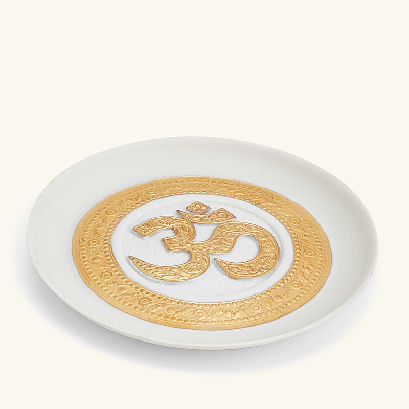 لادرو طبق التزيين أوم أبيض