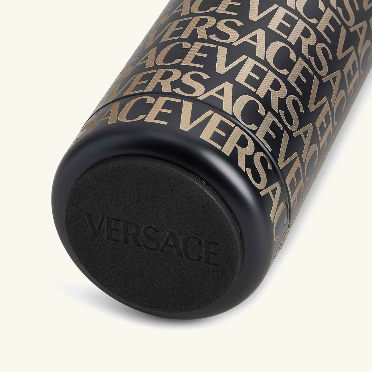 versace allover water bottle black