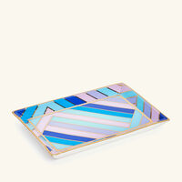 جوناثان أدلر صينية الحلى والمجوهرات سكالا مستطيلة صغيرة زرقاء