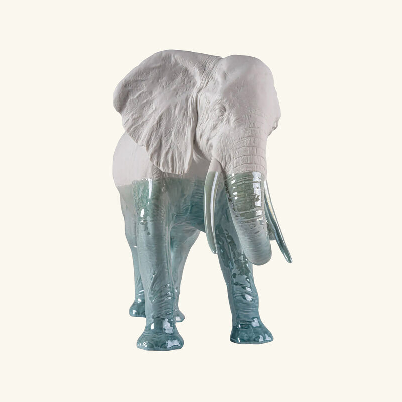 lladro elephant underwater sculpture medium white
