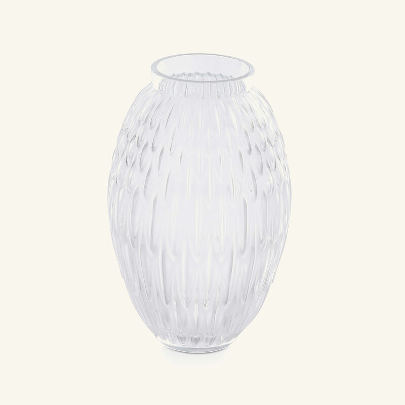 Plumes Vase Large Clear lalique plumes vase large clear