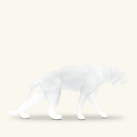 daum wild panther sculpture medium white limited edition