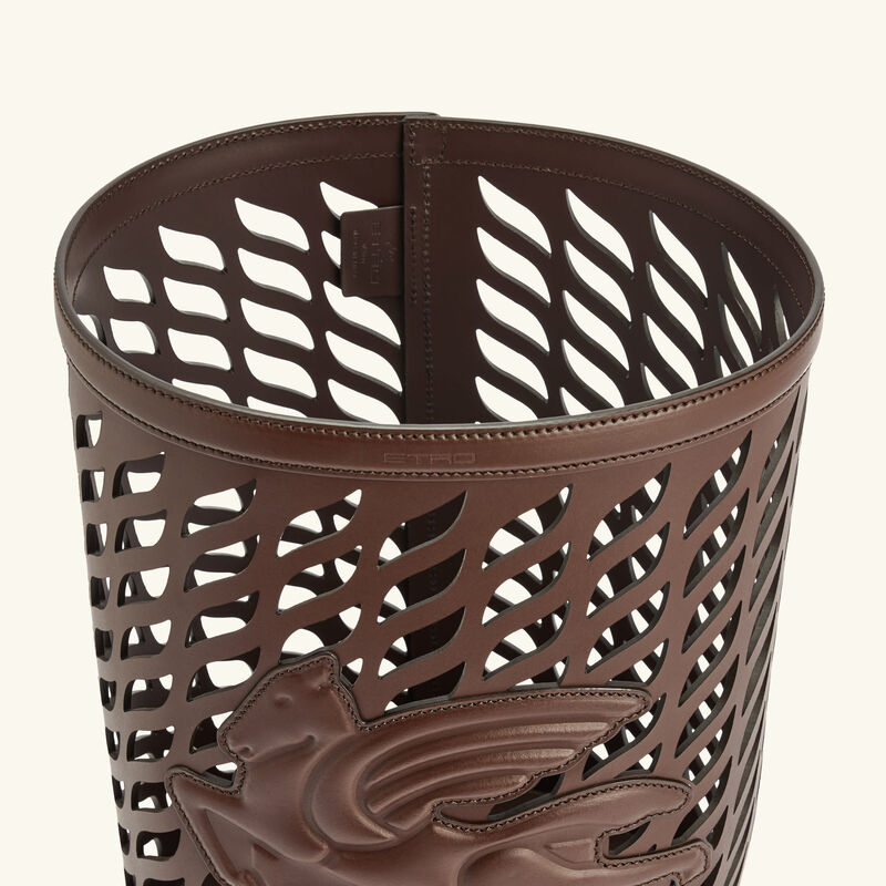 etro drill waste basket dark brown